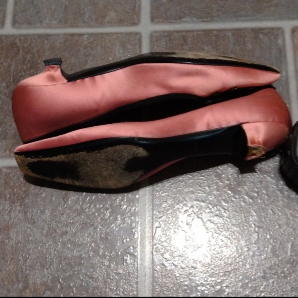PRADA Ballerina RoseSilk Leather Bows Beads Sequins Square Toe kitten heel 37 - Picture 6 of 9